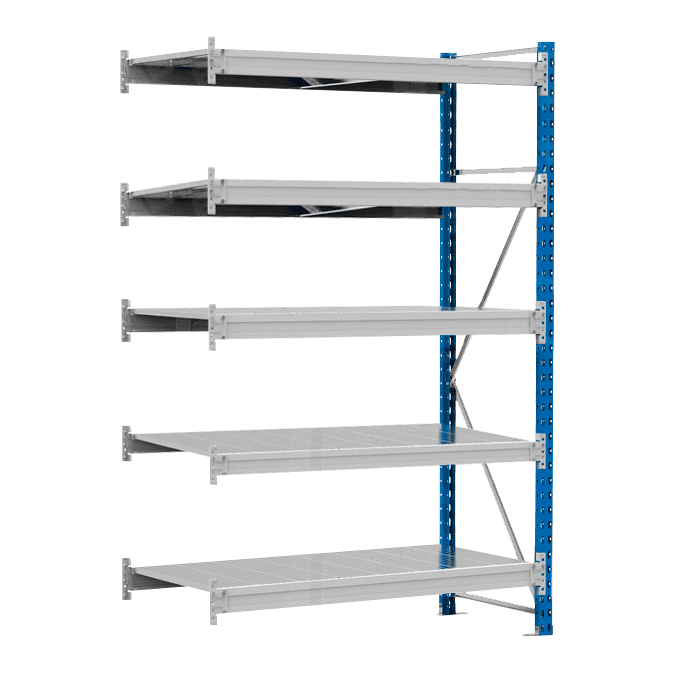 Стеллаж SGR-V 350 кг 2500х1800х800 5 ярусов (рамы RAL 5015 / настил цинк) ДС