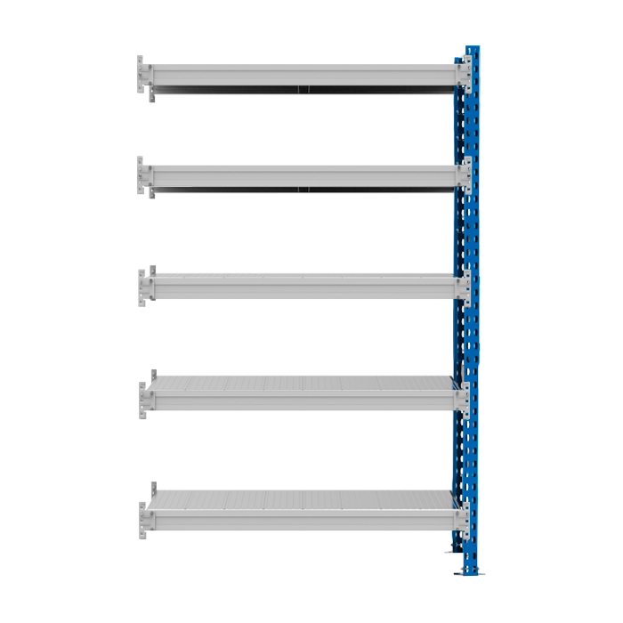 Стеллаж SGR-V 350 кг 2500х1800х800 5 ярусов (рамы RAL 5015 / настил цинк) ДС