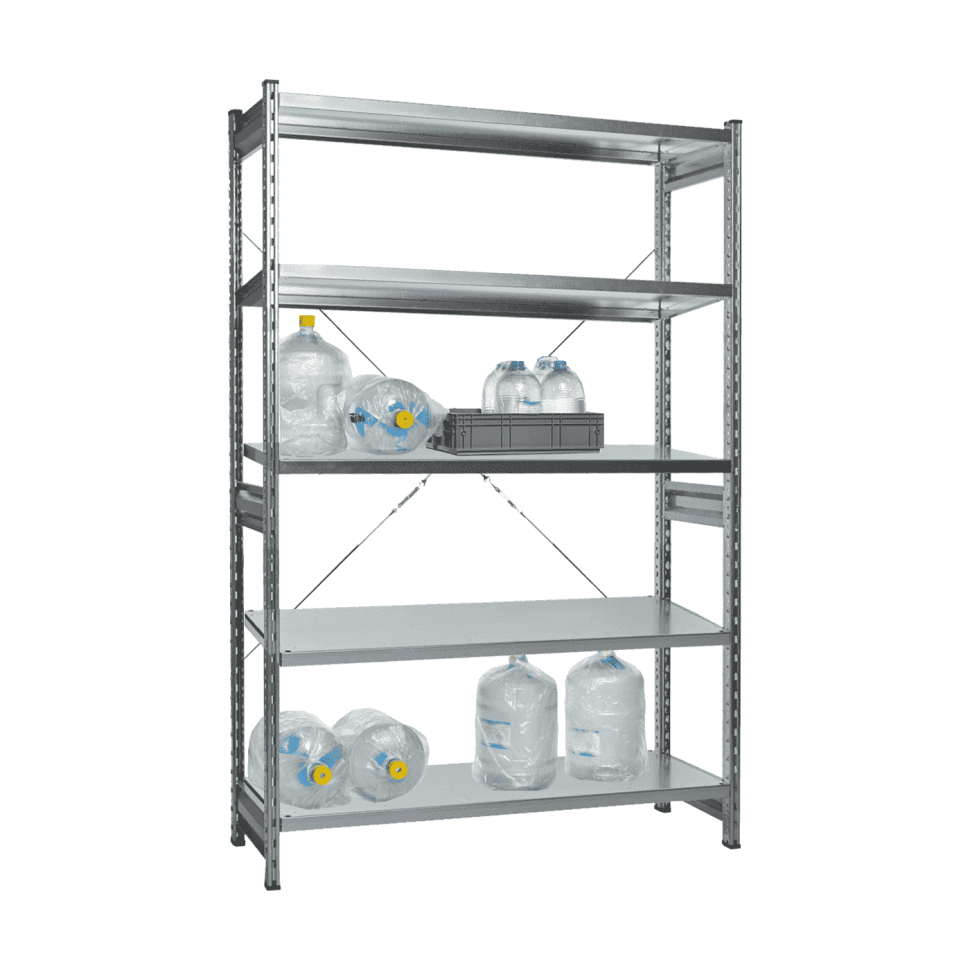 Стеллаж СТ-031 цинк 2067х1300х300 5 полок до 200 кг