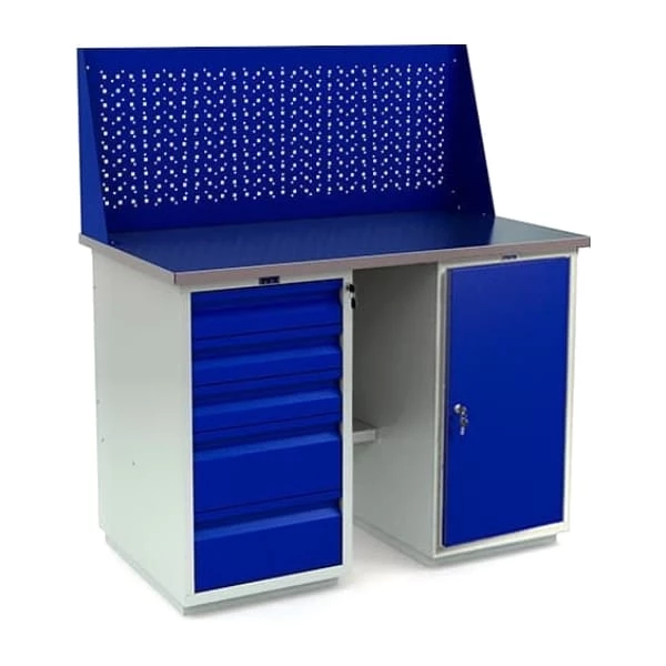 Верстак металлический промышленный мини WT120.WD5/WD1.010 Верстак металлический промышленный мини WT120.WD5/WD1.010