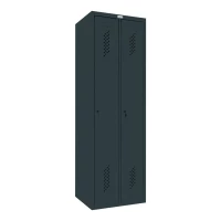 Шкаф металлический двухсекционный графит