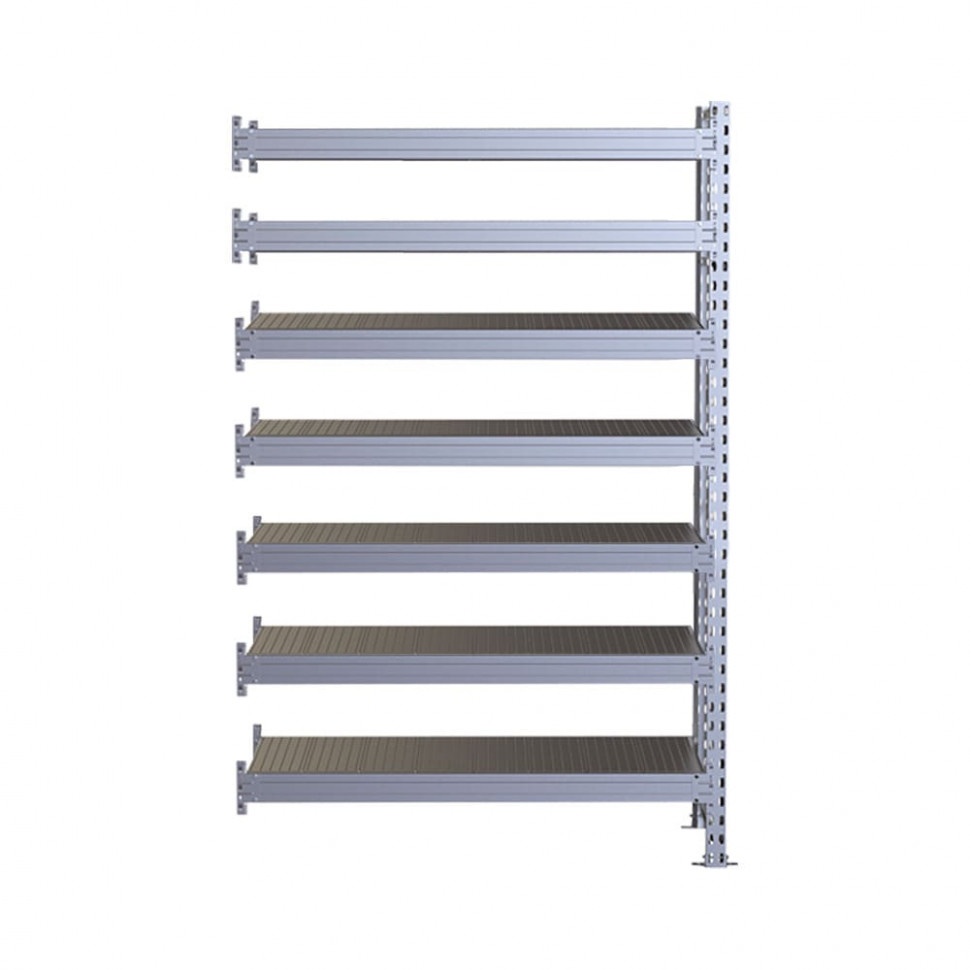 Стеллаж SGR-V 2500х2100х1000 7 ярусов (рамы, балки, настил - цинк) ДС