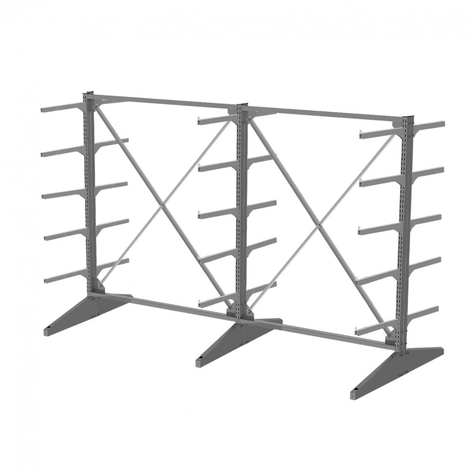 Стеллаж консольный двухсторонний Sortex 1920х3221х1280 5 ярусов Стеллаж консольный двухсторонний Sortex 1920х3221х1280 5 ярусов