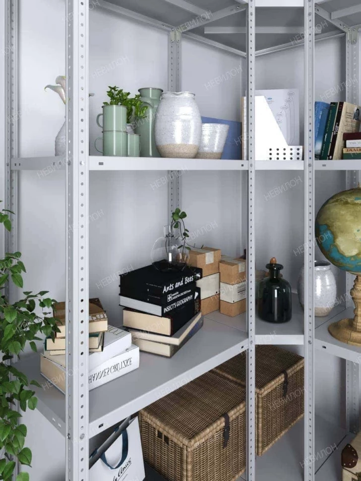 Стеллаж угловой МС 1800х1300х1300/400 мм 4 яруса