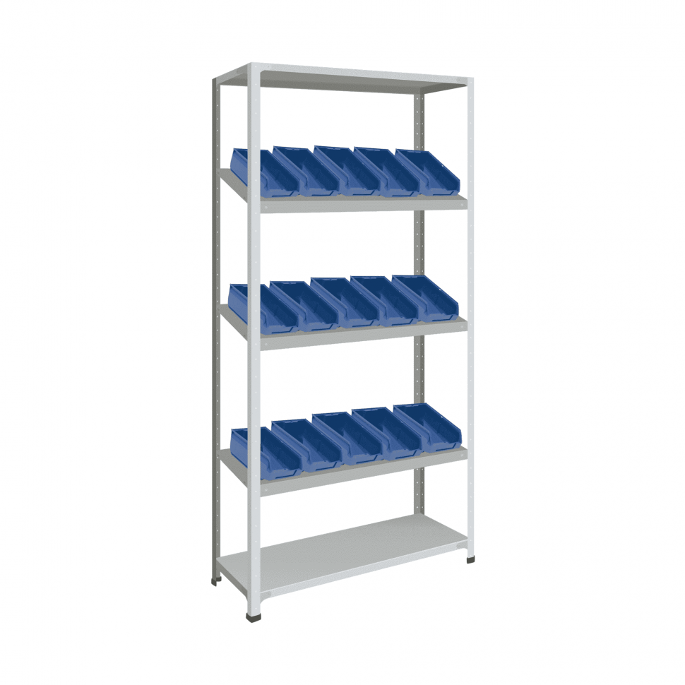 Стеллаж СТ-012 2200х1000х300 с 3 наклонными полками