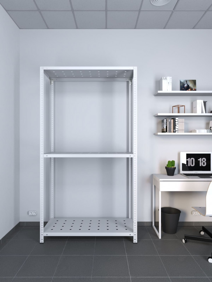 Стеллаж ТС Лайт 1800х1000х500 с 3 перфорированными полками