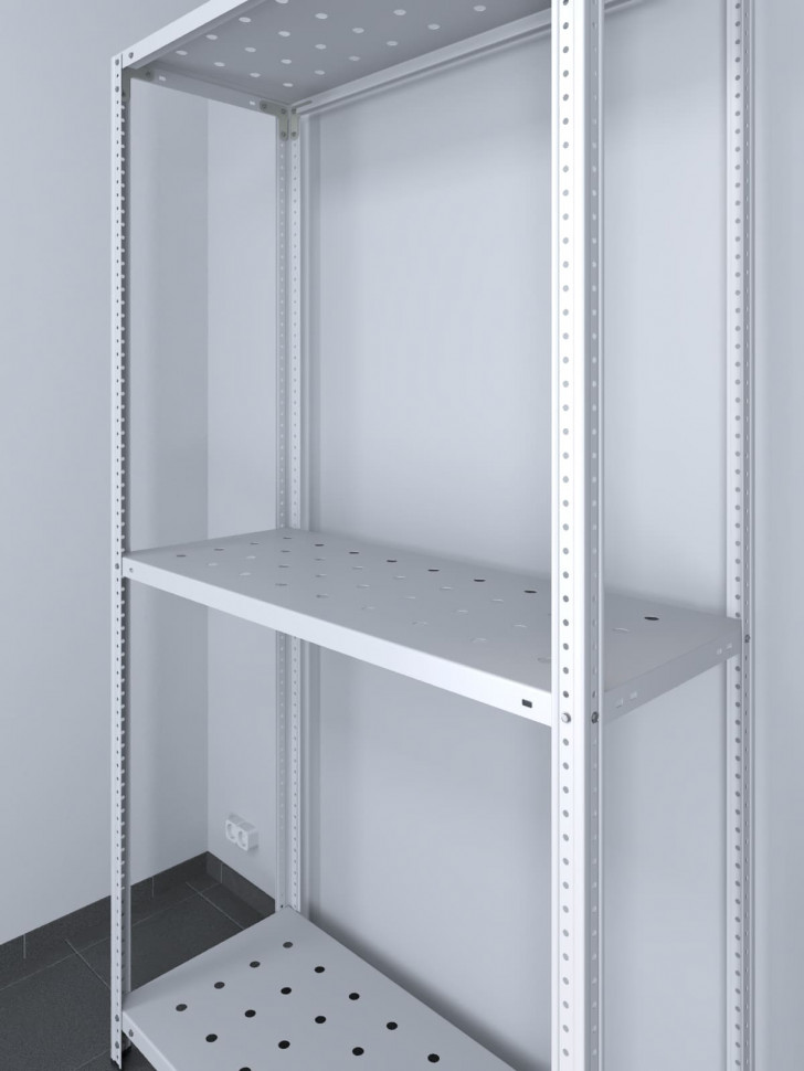 Стеллаж ТС Лайт 1800х1000х500 с 3 перфорированными полками