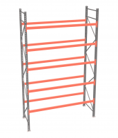 Стеллаж палетный ДиКом СП 5500х2700х1000 с 5 ярусами до 3600 кг / до 1200 кг на паллет П-90