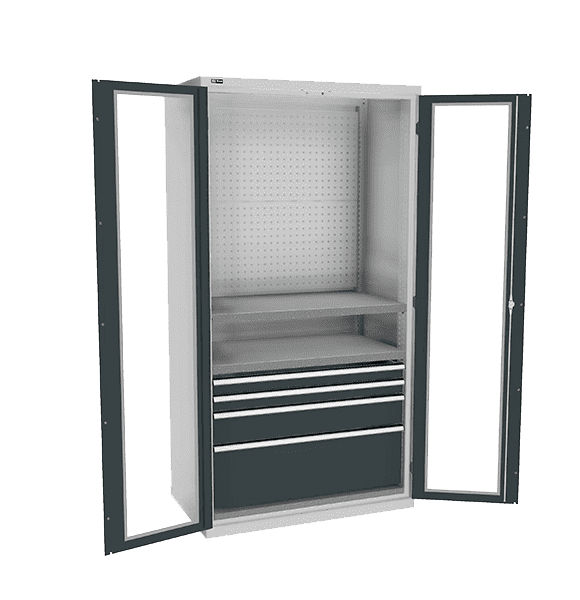 Шкаф инструментальный ДиКом ВС-055-02 с дверьми с окнами