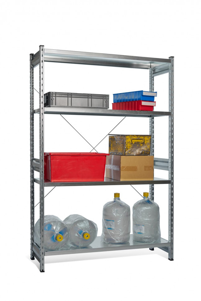 Стеллаж СТ-031 цинк 1855х1000х300 4 полки до 200 кг
