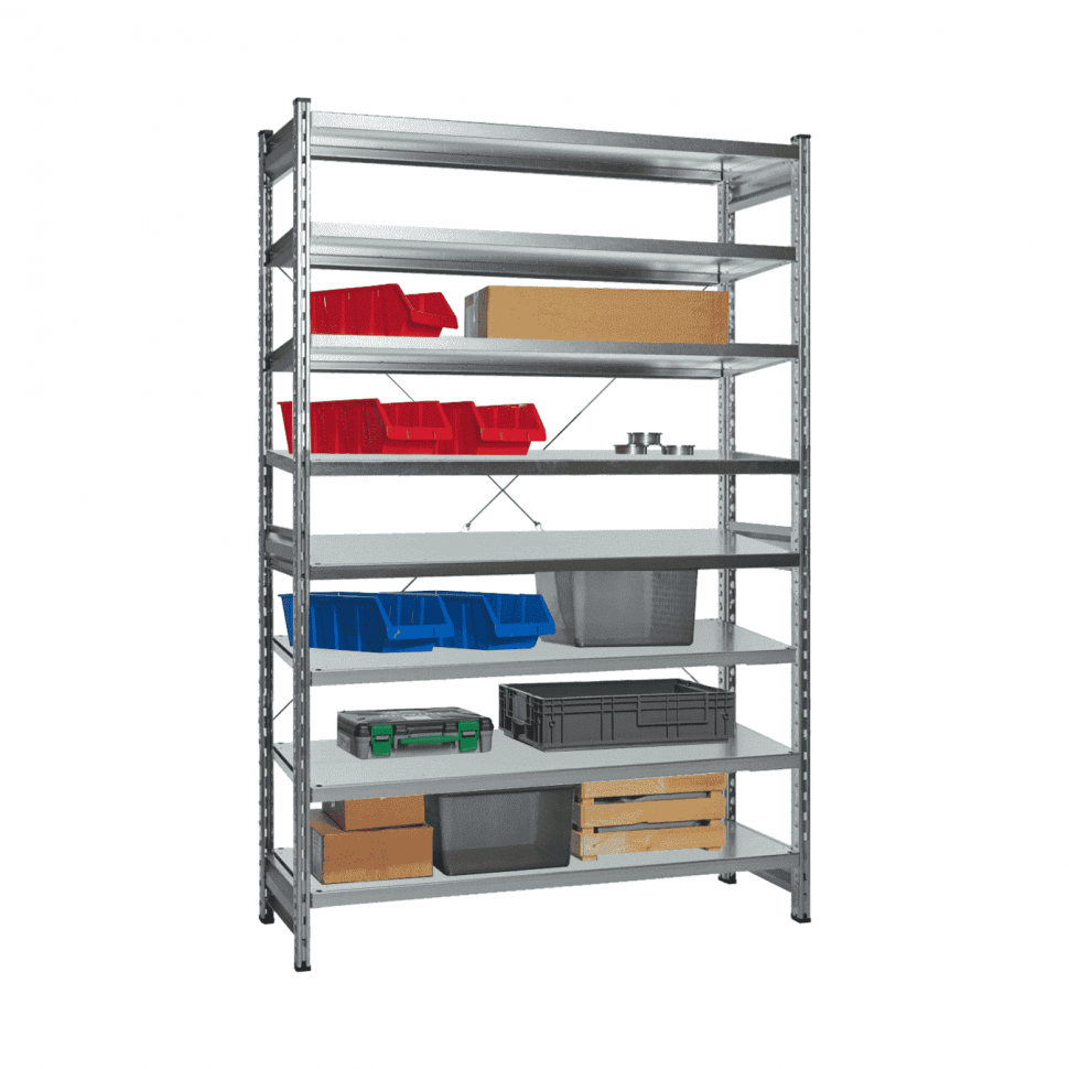 Стеллаж СТ-031 цинк 2279х1000х600 8 полок до 300 кг