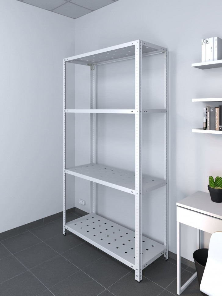 Стеллаж ТС Лайт 1500х1000х600 с 4 перфорированными полками