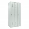 Шкаф металлический трехсекционный светло-серый