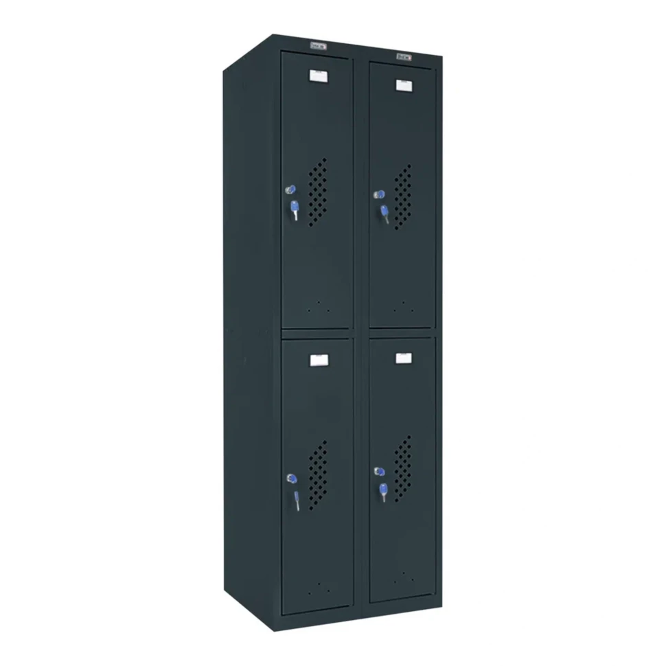 Шкаф металлический четырехсекционный графит