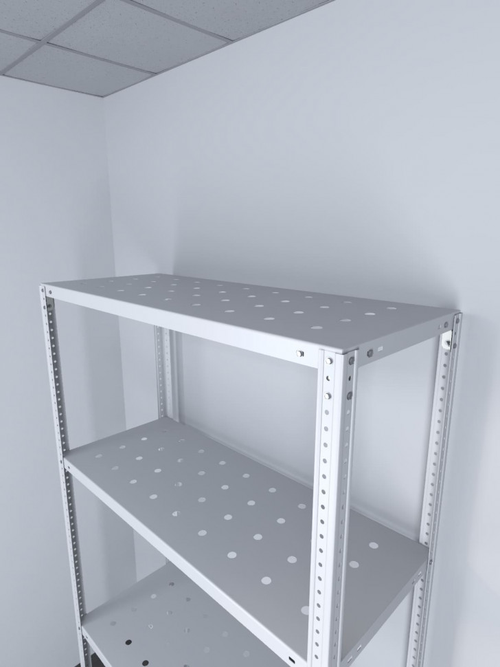 Стеллаж ТС Лайт 2000х1200х400 с 4 перфорированными полками
