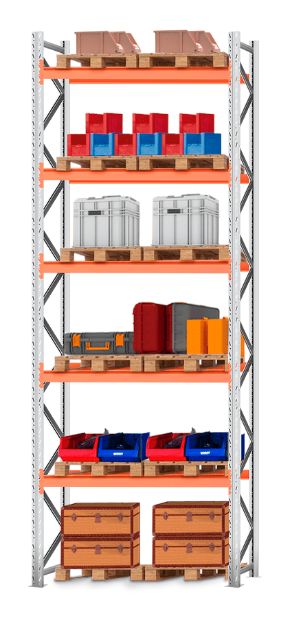 Стеллаж паллетный 5000х2200х1100 5 ярусов (Р100.1.5Б120.2)