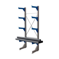 Стеллаж консольный односторонний КТр 4000х1740х1200 (1000) 4 яруса