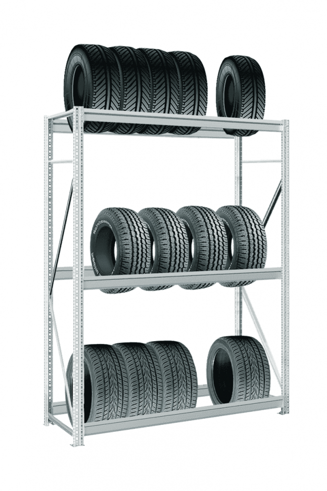 Стеллаж для 8 колес MS Pro Z 2500х2100х400 мм 3 яруса