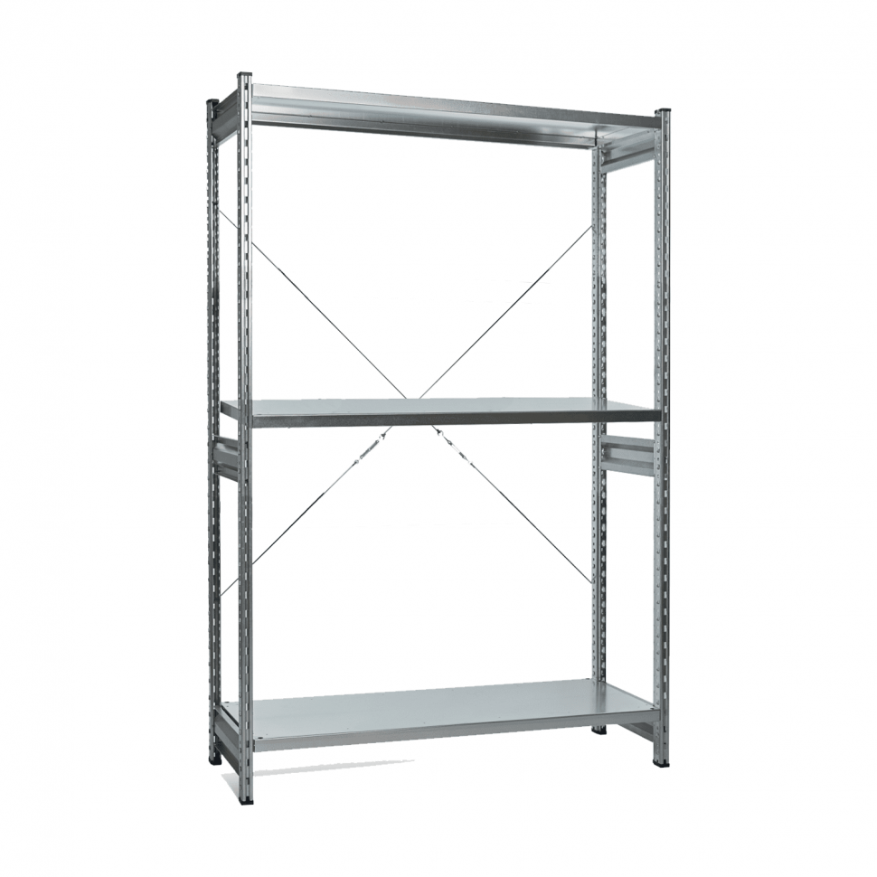 Стеллаж СТ-031 цинк 2067х1000х400 3 полки до 200 кг Стеллаж СТ-031 цинк 2067х1000х400 3 полки до 200 кг