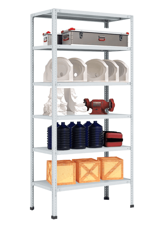 Стеллаж MS Hard 3000х1000х500 c 6 полками