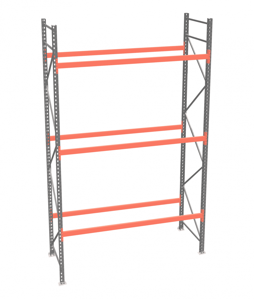 Стеллаж палетный ДиКом СП 5500х3300х1000 с 3 ярусами до 2200 кг / до 700 кг на паллет П-90