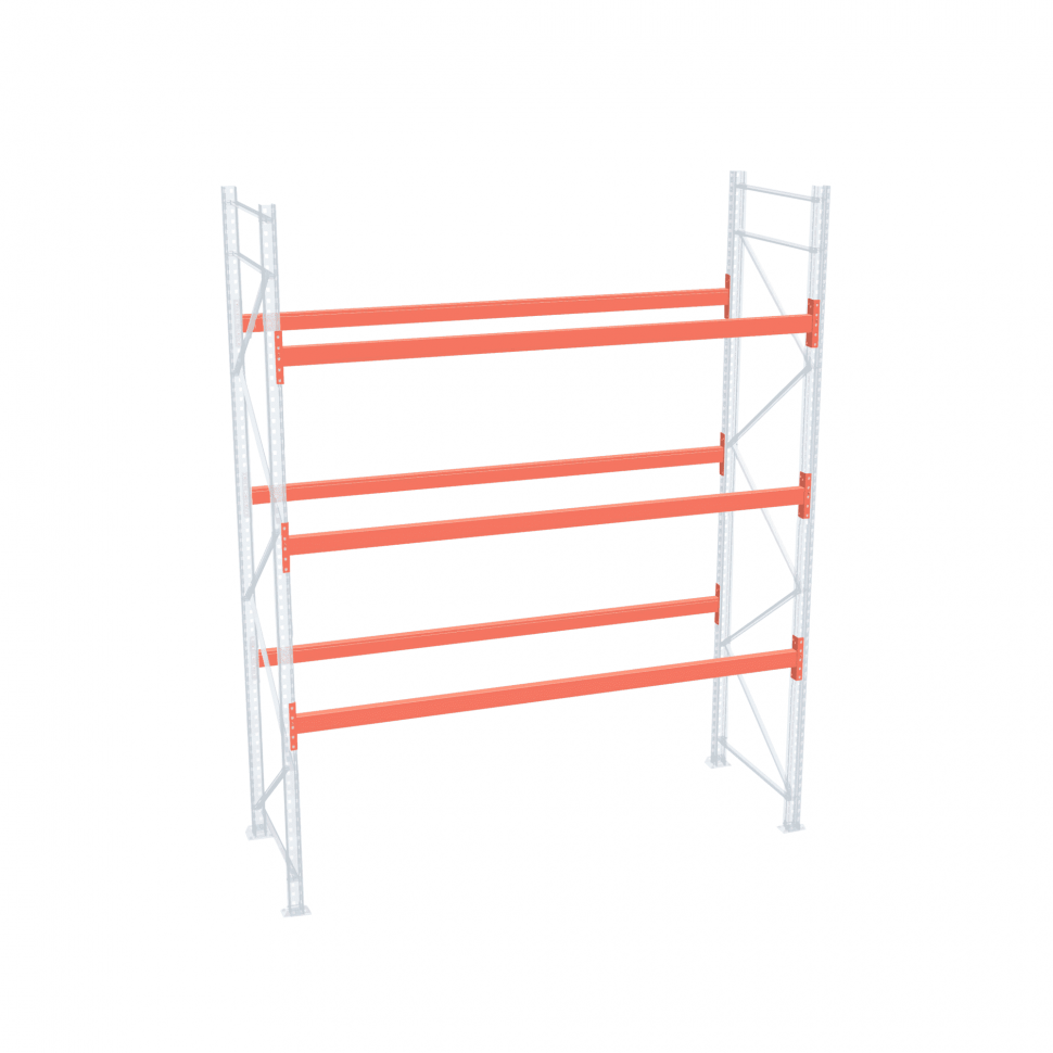 Стеллаж палетный ДиКом СП 5500х3300х1000 с 3 ярусами до 2200 кг / до 700 кг на паллет П-90