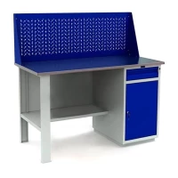 Верстак металлический для дачи с перфопанелью WT140.F1/WD2.010