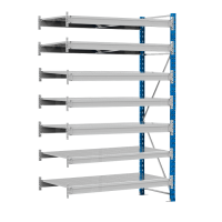 Стеллаж SGR-V 350 кг 2500х1200х600 7 ярусов (рамы RAL 5015 / настил цинк) ДС