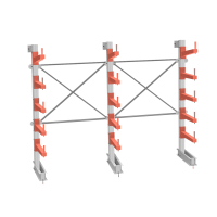 Стеллаж консольный СТ-062 2450х3160х830 5 ярусов +О односторонний