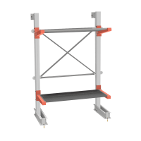Стеллаж консольный СТ-062 2450х1660х830 2 яруса +Н односторонний