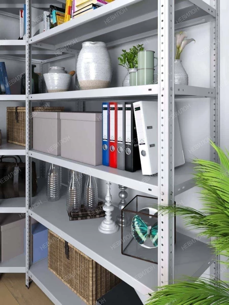 Стеллаж угловой МС 1800х1500х1500/300 мм 6 ярусов