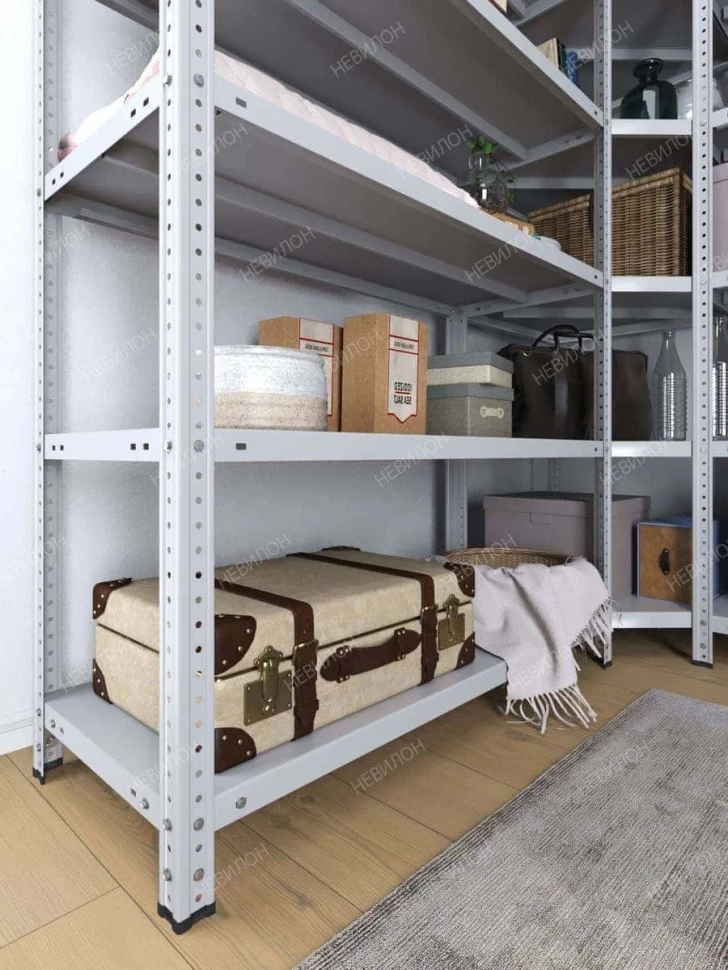 Стеллаж угловой МС 1800х1500х1500/300 мм 6 ярусов