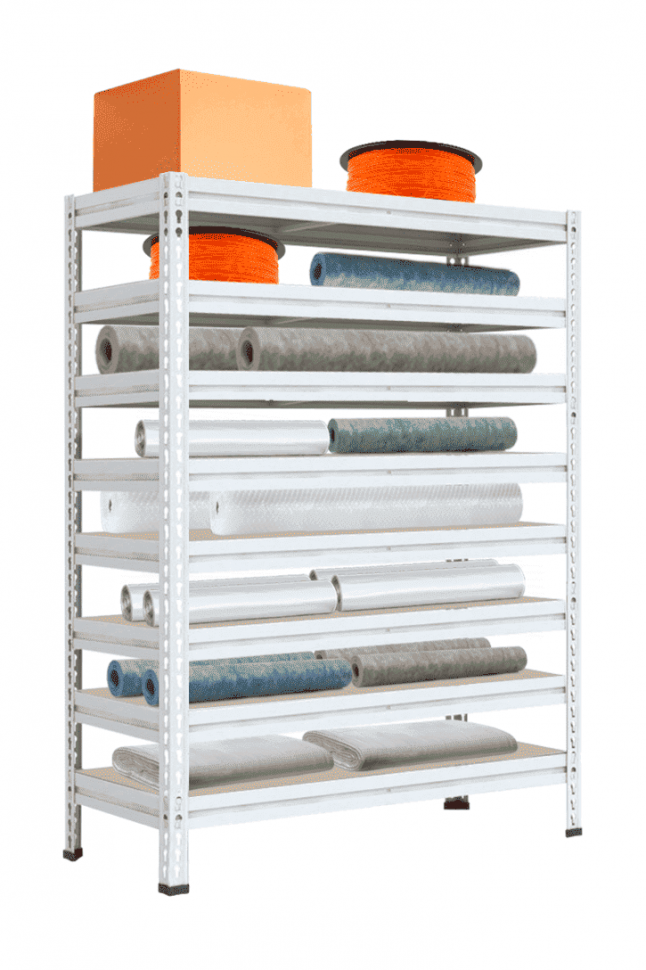 Стеллаж МС-Т 2000х1551х632 мм 8 ярусов (настил фанера) Стеллаж МС-Т 2000х1551х632 мм 8 ярусов (настил фанера)