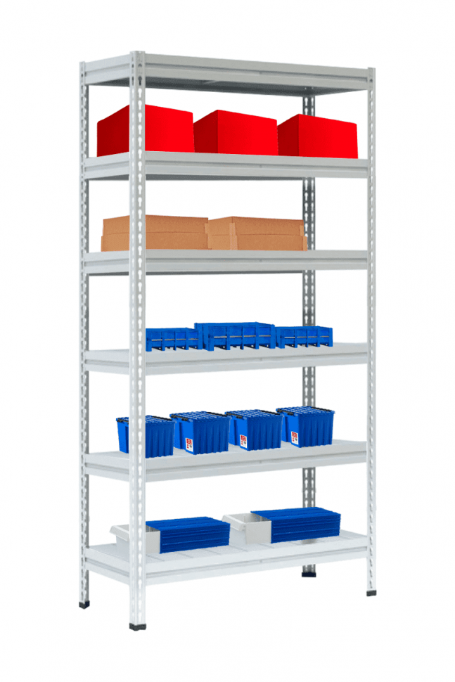 Стеллаж МС-Т 2500х1551х784 мм 6 ярусов настил металл Стеллаж МС-Т 2500х1551х784 мм 6 ярусов настил металл