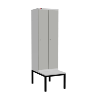 Шкаф Диком УНО-321 (RAL 7038 + RAL 7038) на подставке-скамейке