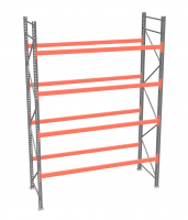 Стеллаж палетный ДиКом СП 4000х1800х1000 с 4 ярусами до 2500 кг / до 1250 кг на паллет П-70