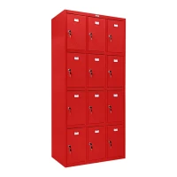 Шкаф сумочница металлический красный