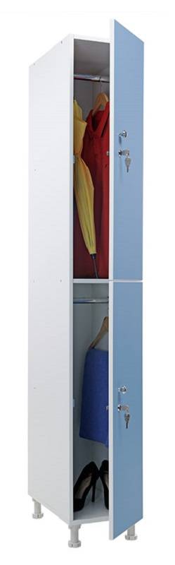 Шкаф для раздевалок WL 12-30 голубой/белый