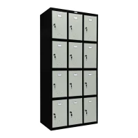 Шкаф металлический для сумок черный с серым