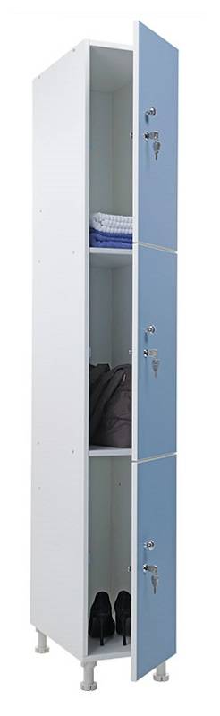 Шкаф для раздевалок WL 13-30 голубой/белый