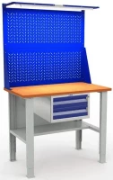 Верстак промышленный металлический усиленный W120.F2/F2.121.WSh