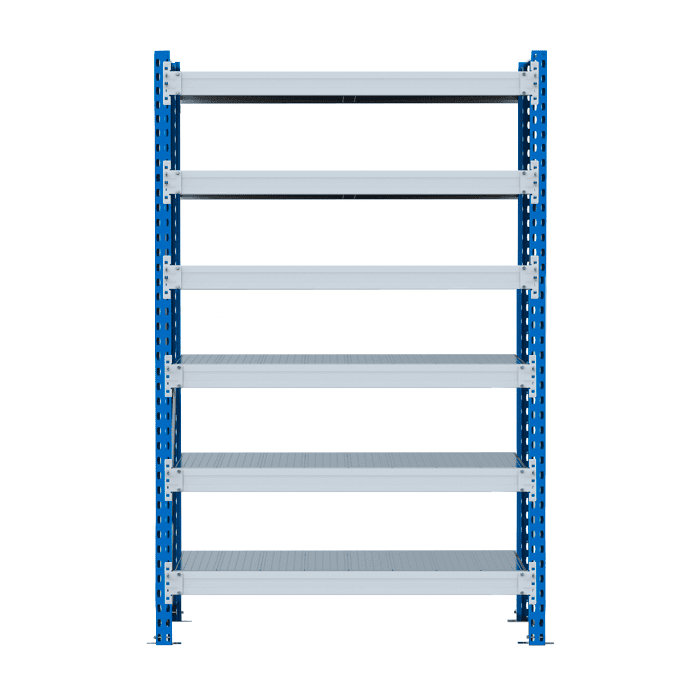 Стеллаж SGR-V 350 кг 2500х1200х600 6 ярусов (рамы RAL 5015 / настил цинк) ОС