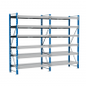 Стеллаж SGR-V 350 кг 2500х1200х600 6 ярусов (рамы RAL 5015 / настил цинк) ОС