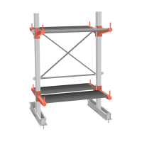 Стеллаж консольный СТ-062 2450х1660х1400 2 яруса +ОН двухсторонний