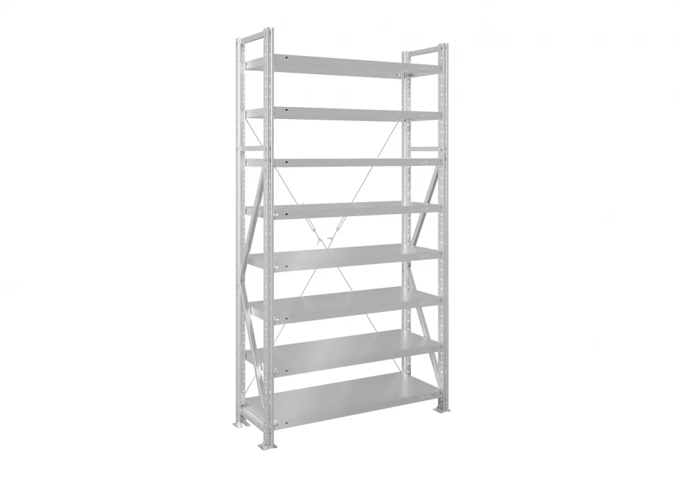 Стеллаж металлический MS U 2000х1200х1000 8 полок сплошные до 300 кг Стеллаж металлический MS U 2000х1200х1000 8 полок сплошные до 300 кг