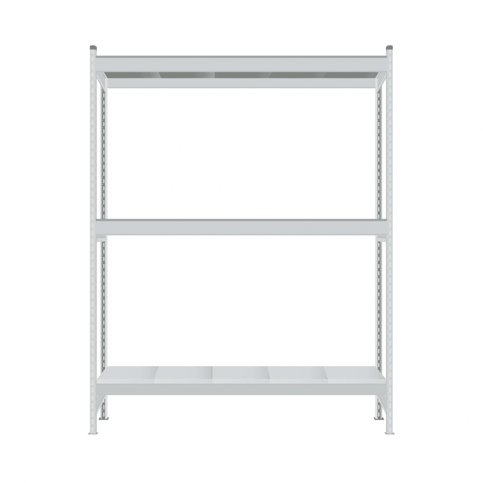 Стеллаж СТ-023 2000х1500х800 с 3 ярусами (рамы и настил - окрас)