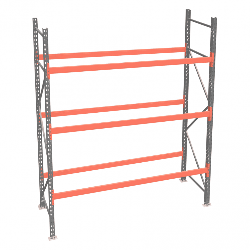Стеллаж палетный ДиКом СП 3000х1800х1000 с 3 ярусами до 4000 кг / до 2000 кг на паллет П-90 Стеллаж палетный ДиКом СП 3000х1800х1000 с 3 ярусами до 4000 кг / до 2000 кг на паллет П-90