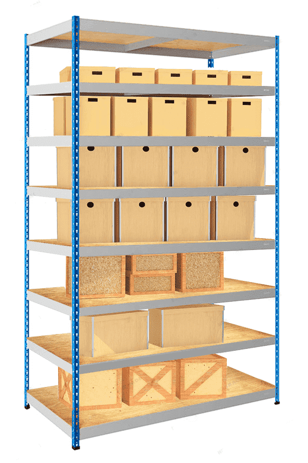 Стеллаж SB 2500х1830х760 8 ярусов Стеллаж SB 2500х1830х760 8 ярусов