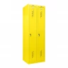 Шкаф металлический для одежды желтый