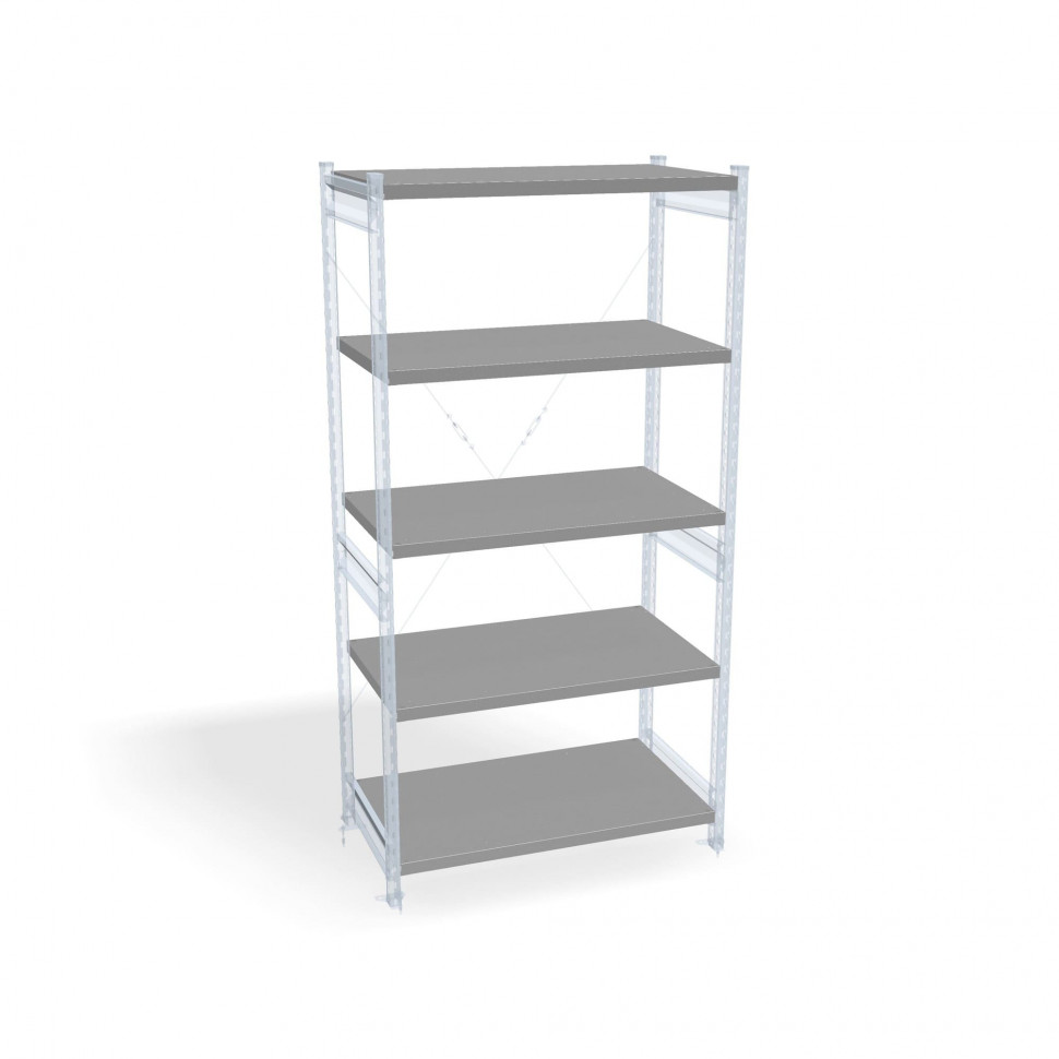 Стеллаж СТ-031 цинк 1855х1000х500 4 полки до 300 кг